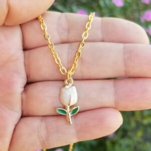 White Tulip Necklace